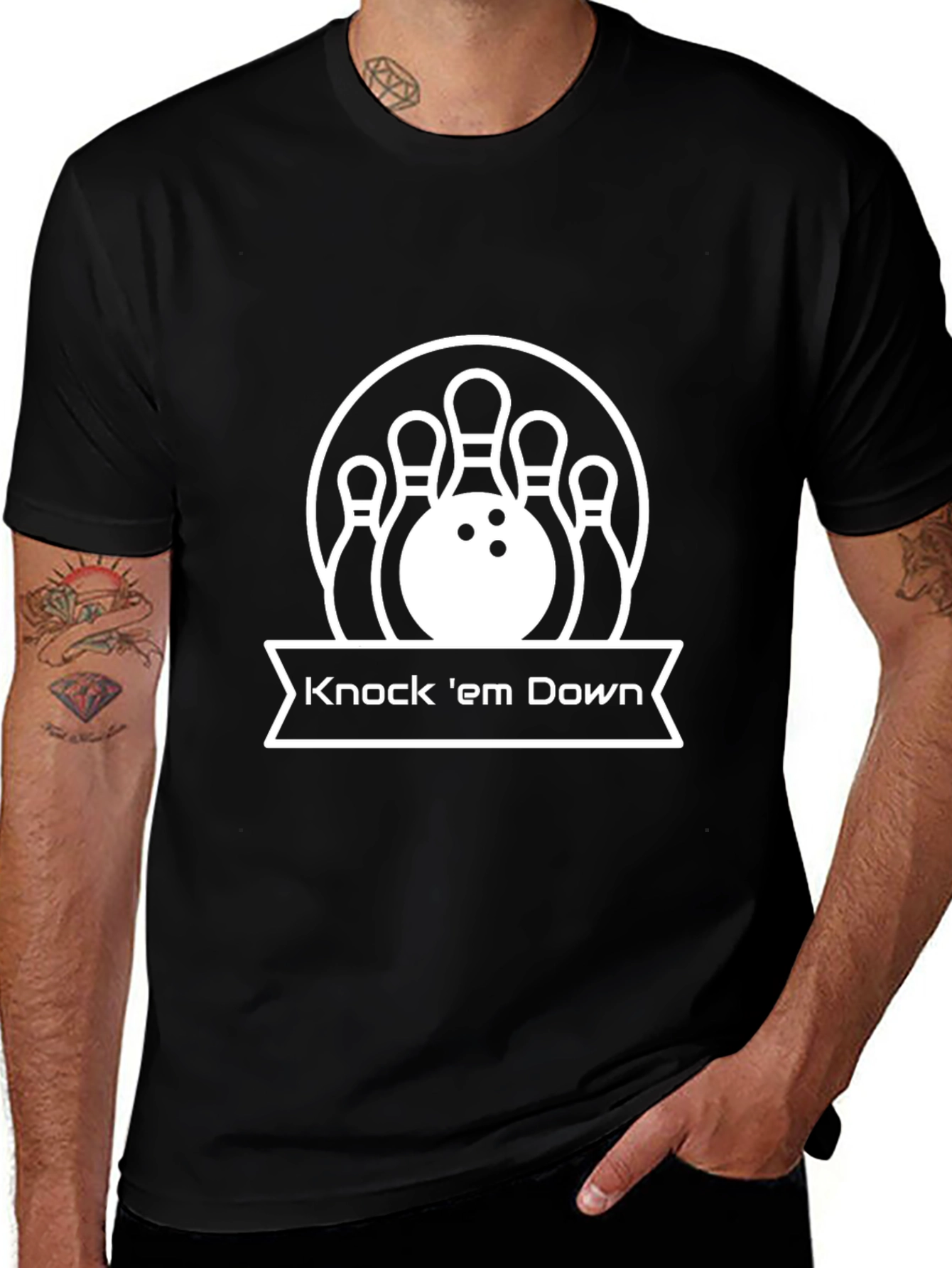Bowling Strike T-Shirt - Knock em Down Graphic Tee