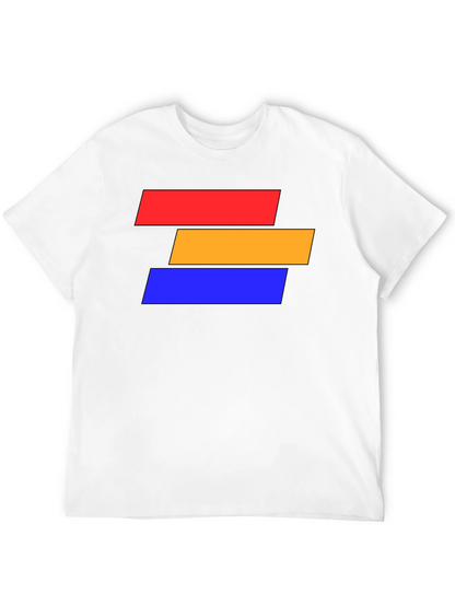 Abstract Block Graphic Tee - Modern Style