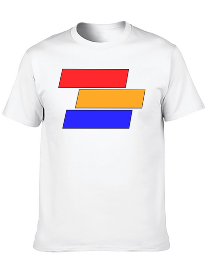 Abstract Block Graphic Tee - Modern Style
