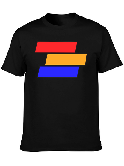 Abstract Block Graphic Tee - Modern Style
