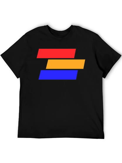 Abstract Block Graphic Tee - Modern Style