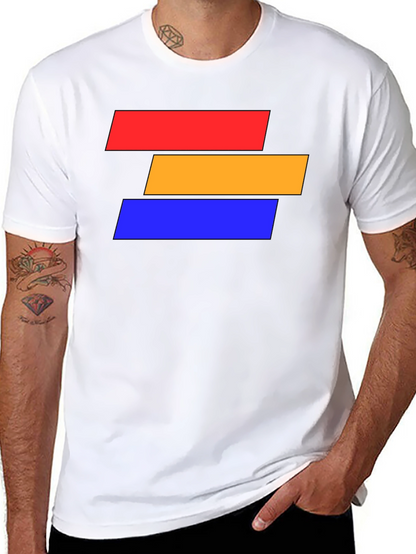 Abstract Block Graphic Tee - Modern Style