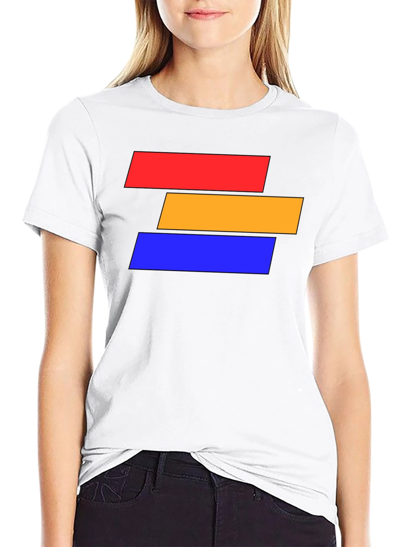 Abstract Block Graphic Tee - Modern Style