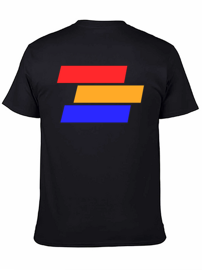 Abstract Block Graphic Tee - Modern Style