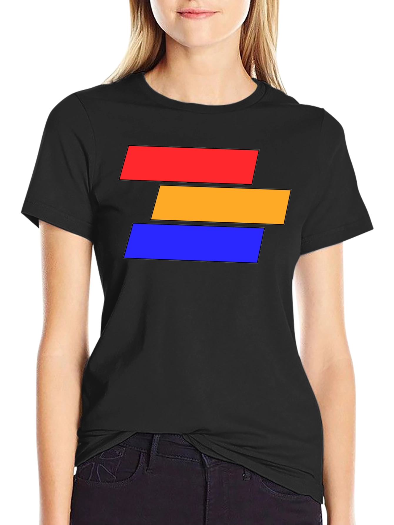 Abstract Block Graphic Tee - Modern Style