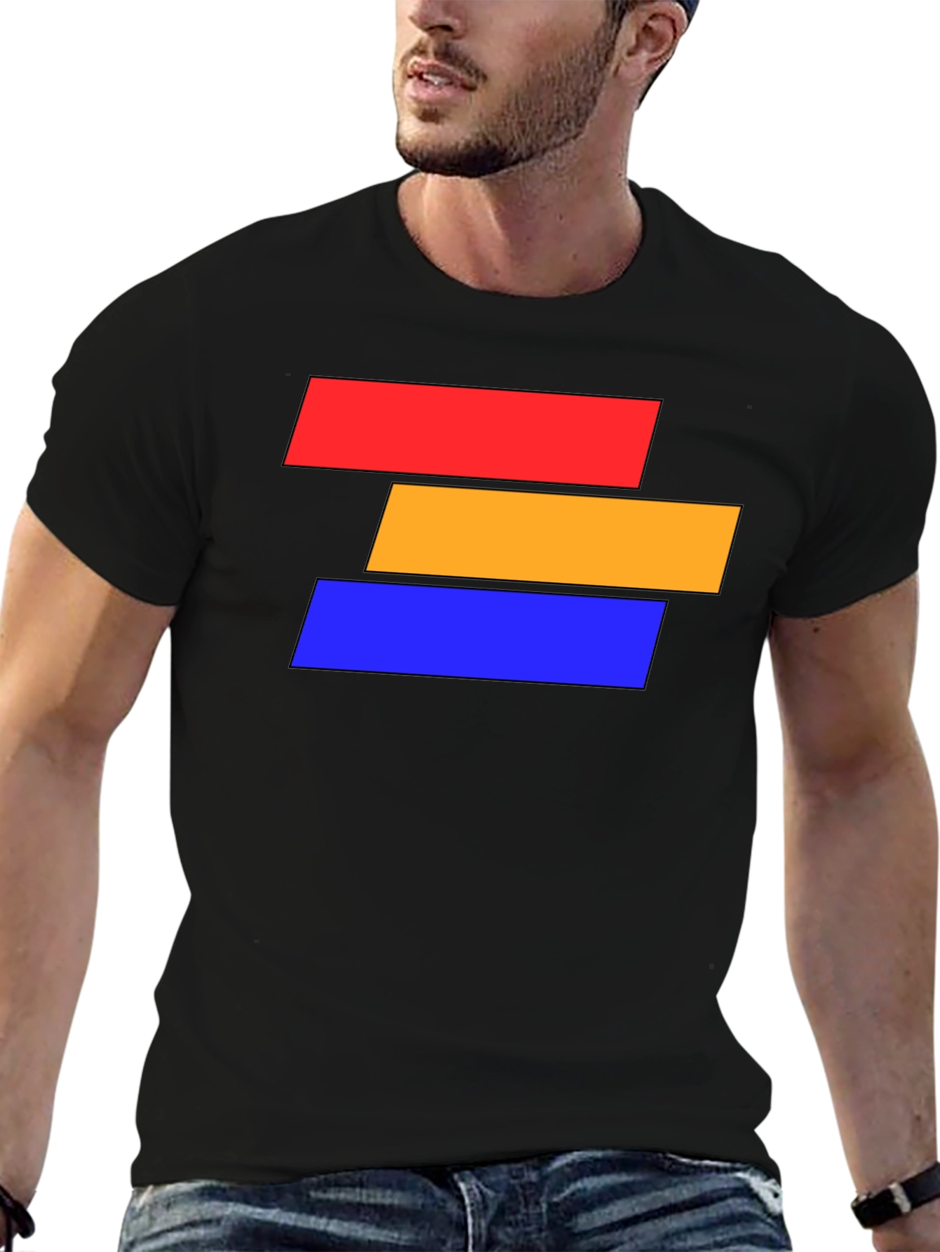 Abstract Block Graphic Tee - Modern Style