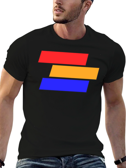 Abstract Block Graphic Tee - Modern Style