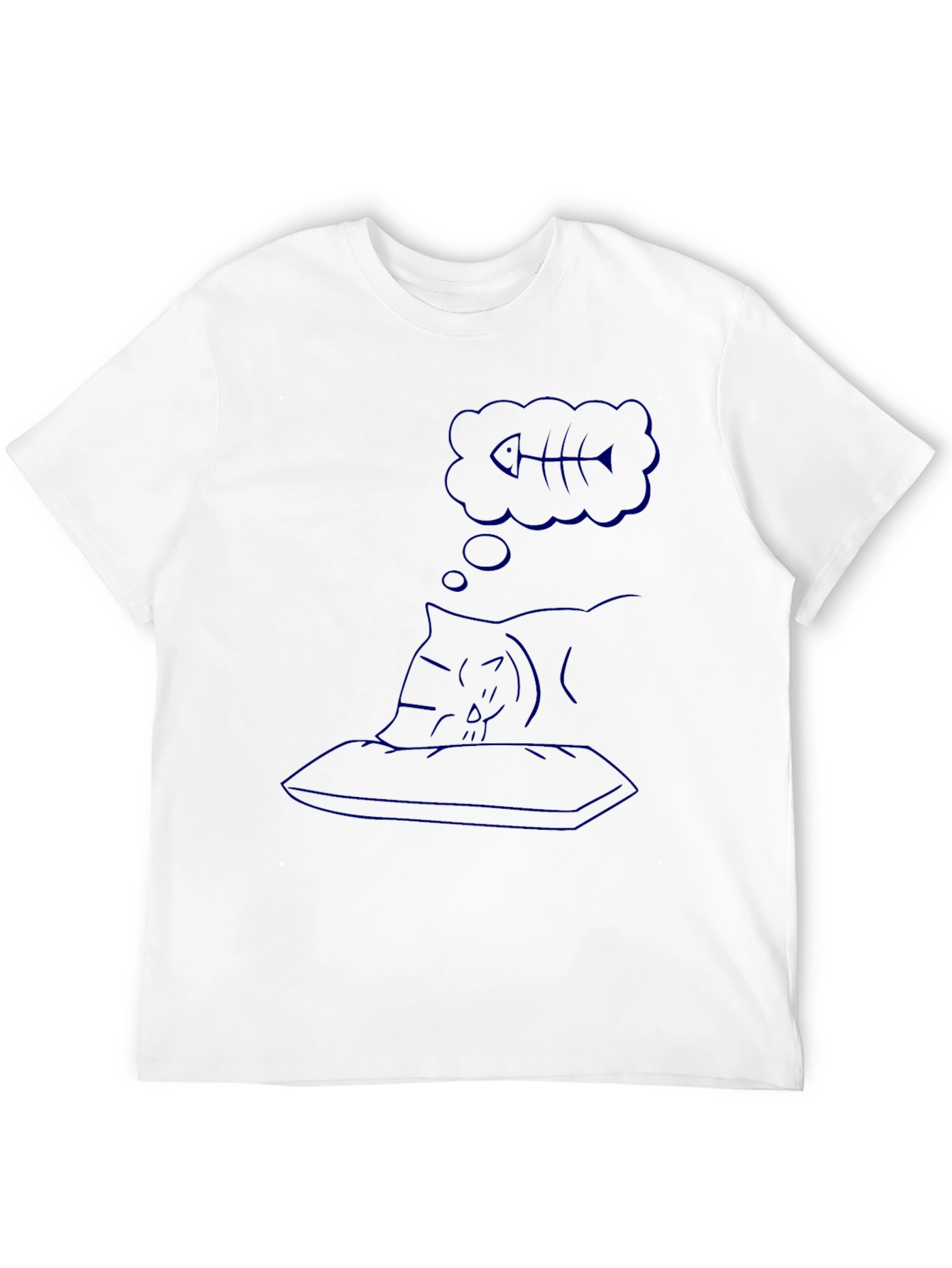 Dreaming Cat Black T-Shirt