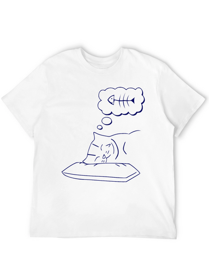 Dreaming Cat Black T-Shirt