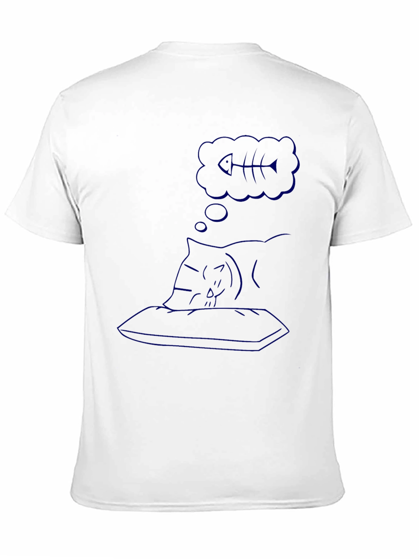 Dreaming Cat Black T-Shirt