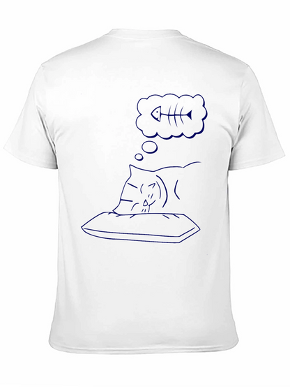 Dreaming Cat Black T-Shirt