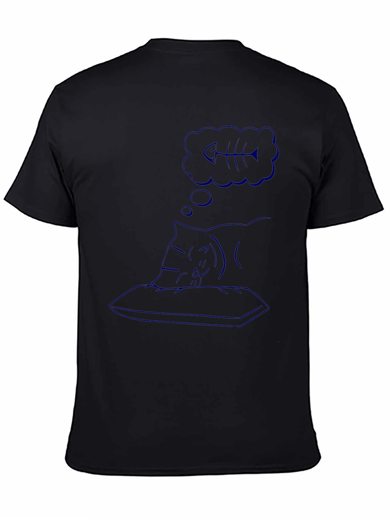 Dreaming Cat Black T-Shirt