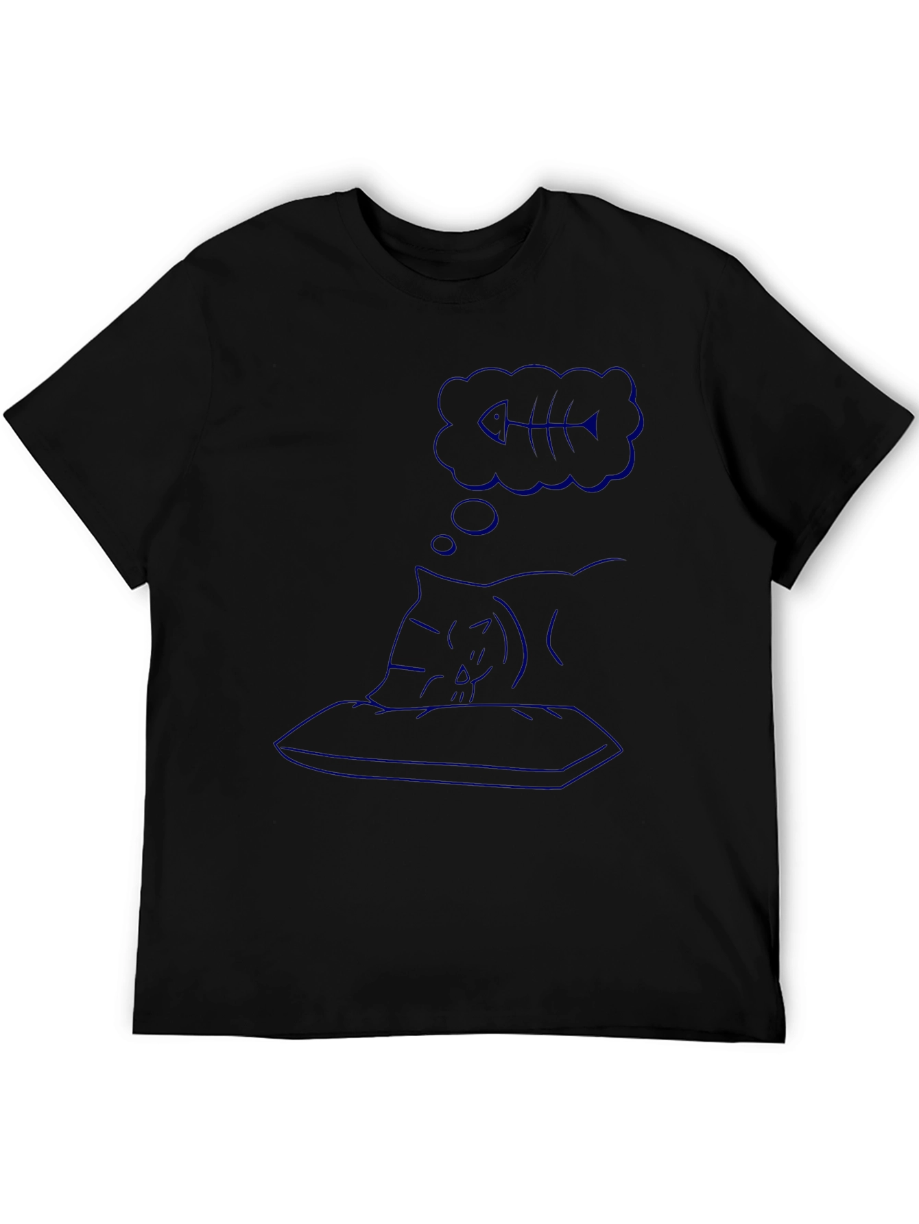 Dreaming Cat Black T-Shirt