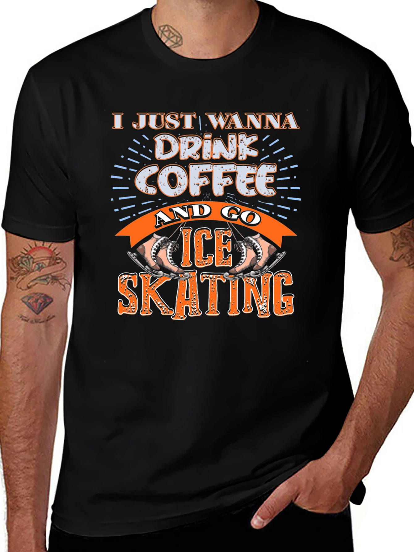 Drink Coffee & Ice Skating Graphic Tee