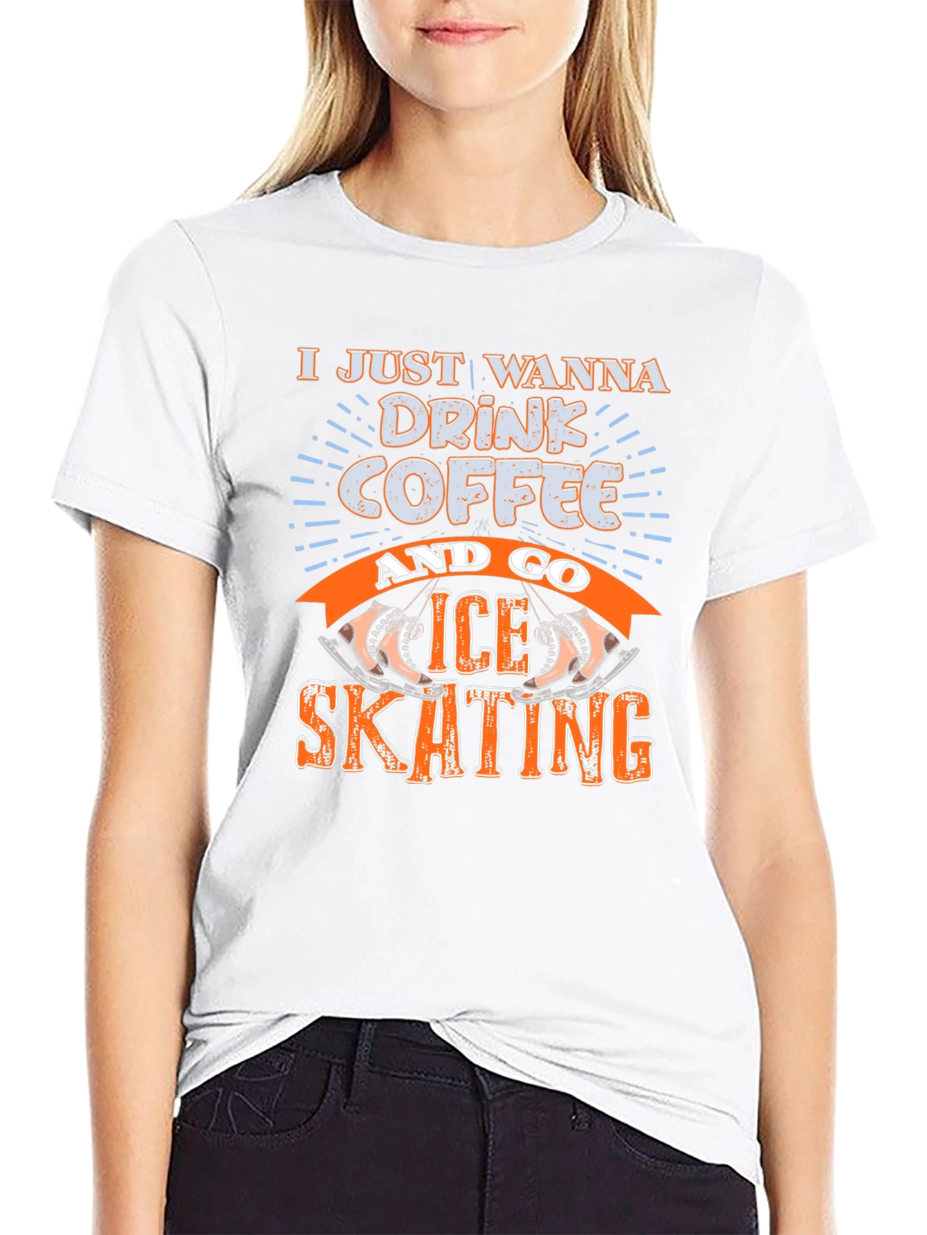 Drink Coffee & Ice Skating Graphic Tee