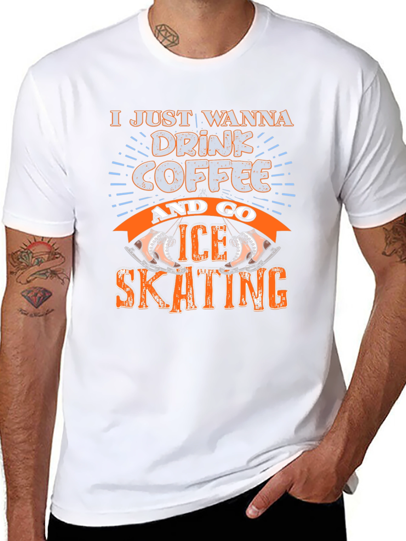 Drink Coffee & Ice Skating Graphic Tee