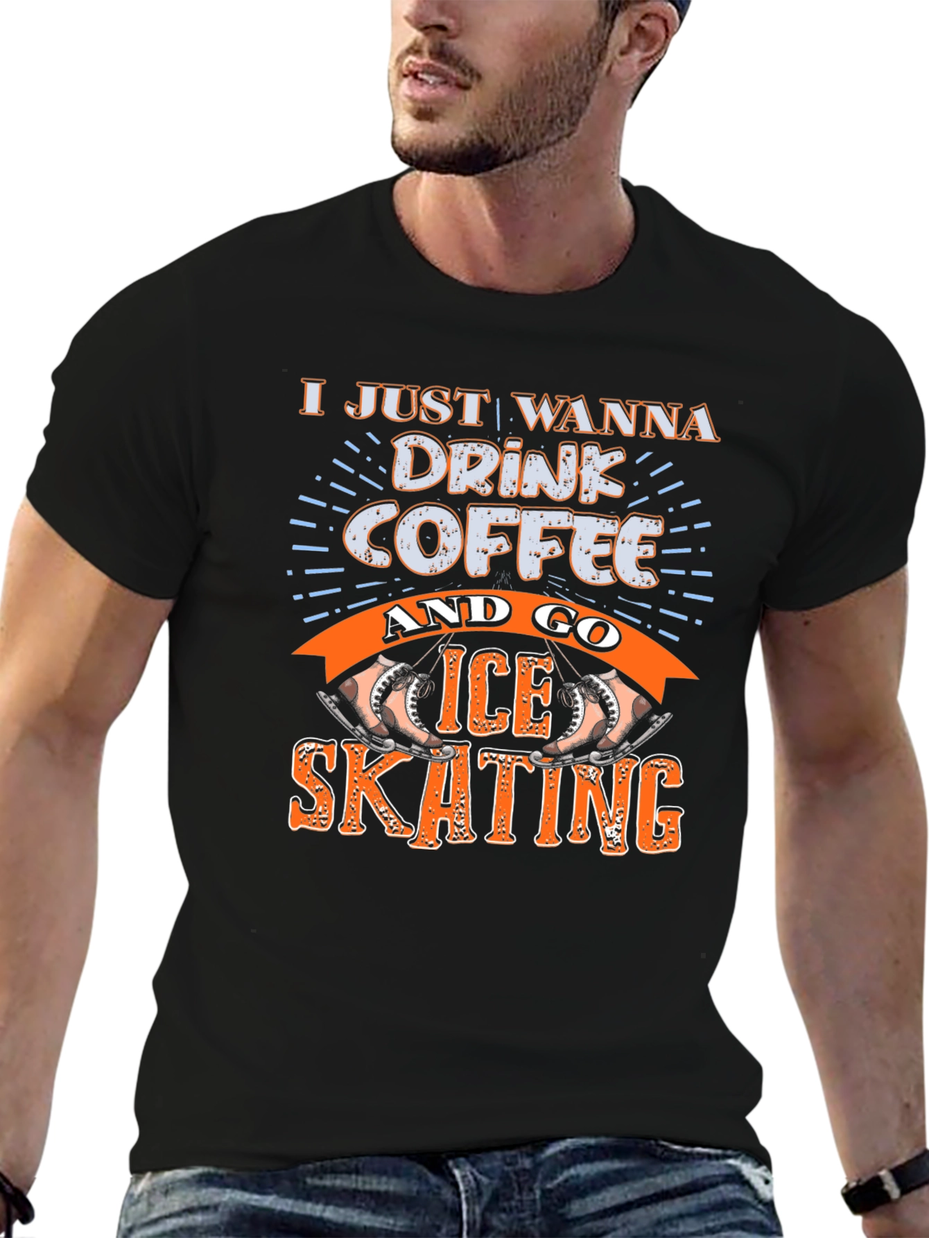Drink Coffee & Ice Skating Graphic Tee