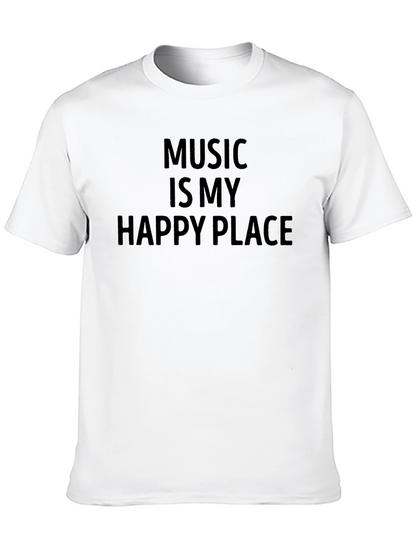 Music is My Happy Place Graphic T-Shirt