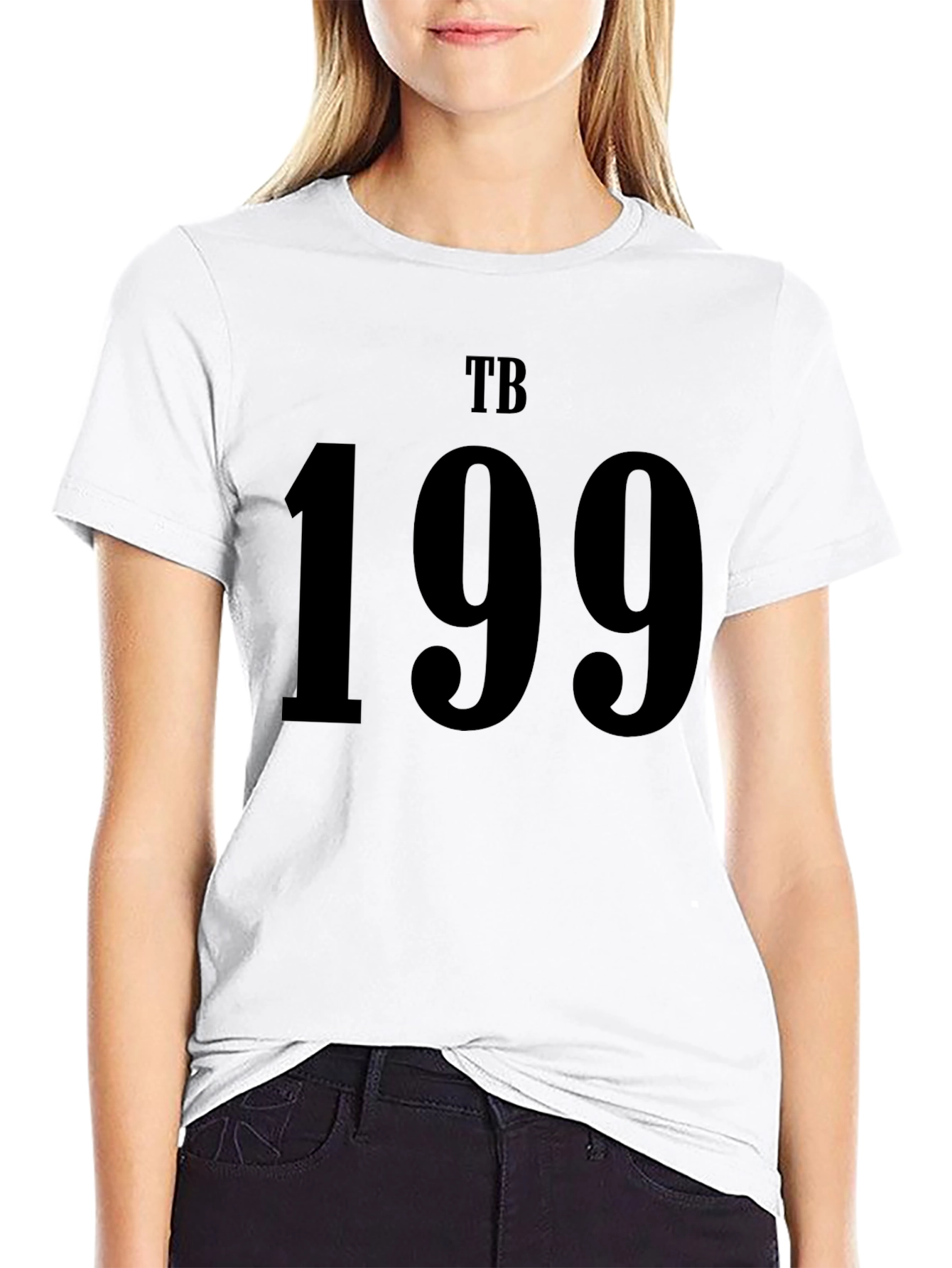 TB 199 Black Graphic Tee