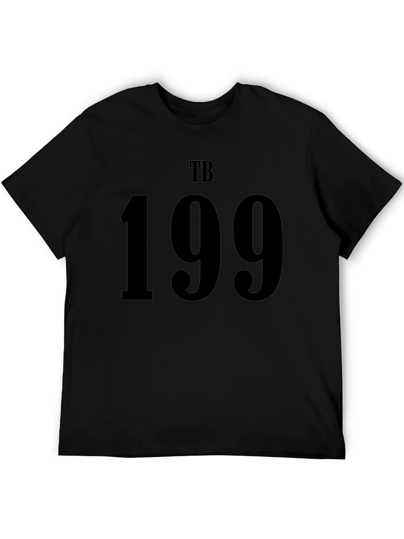 TB 199 Black Graphic Tee