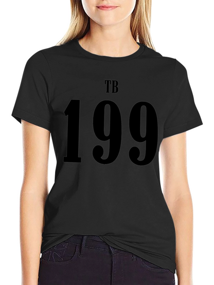 TB 199 Black Graphic Tee