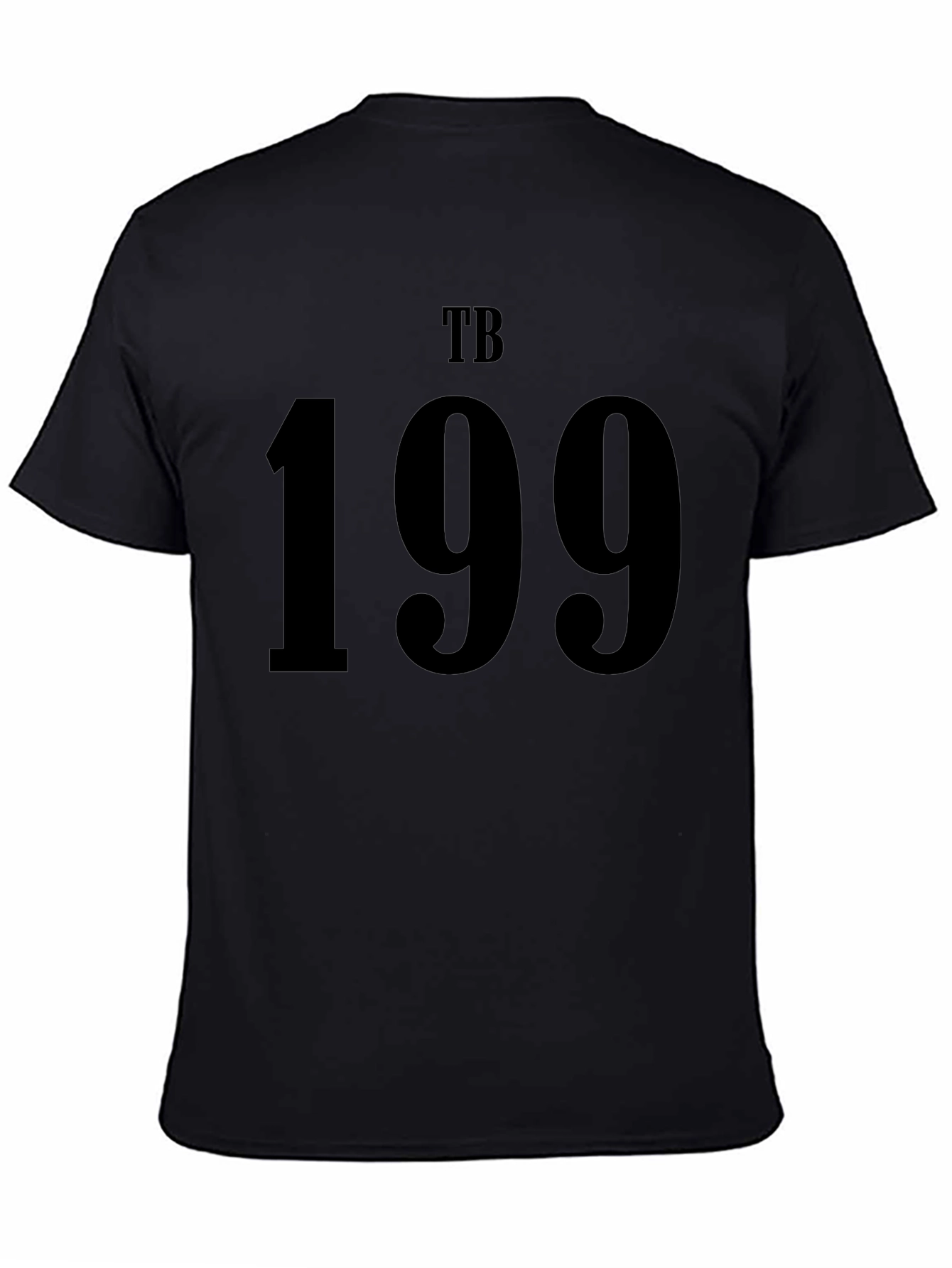 TB 199 Black Graphic Tee