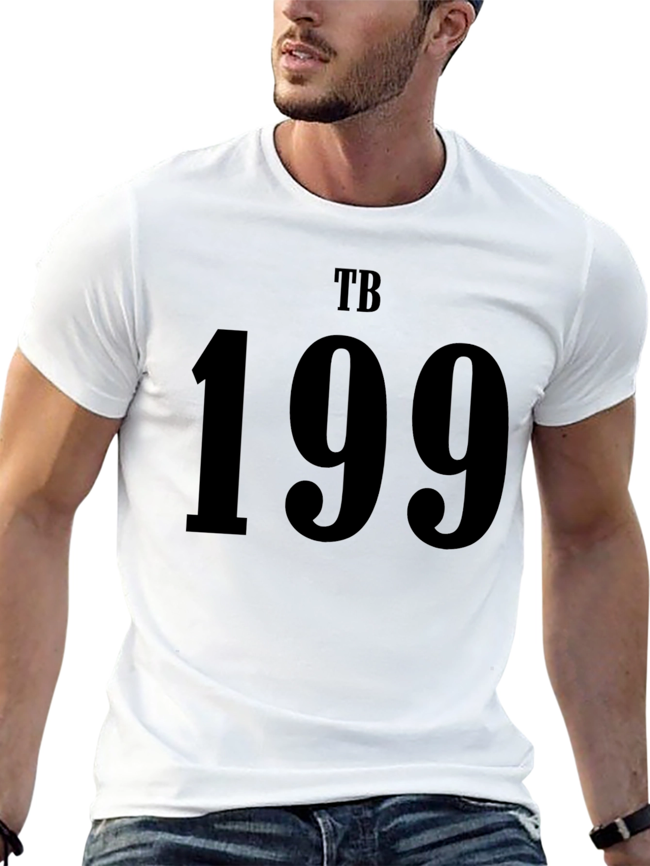 TB 199 Black Graphic Tee