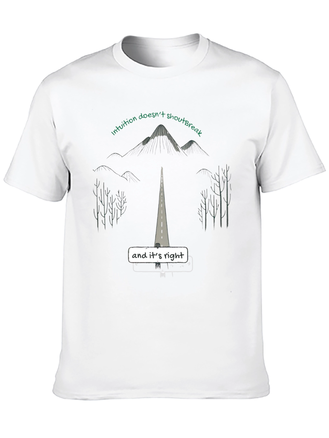 Intuition Tee - Motivational Black Graphic T-Shirt
