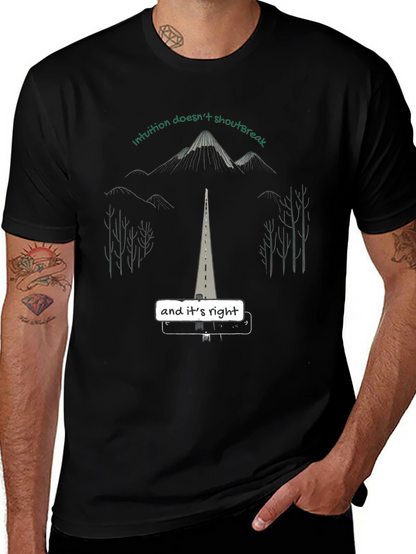 Intuition Tee - Motivational Black Graphic T-Shirt