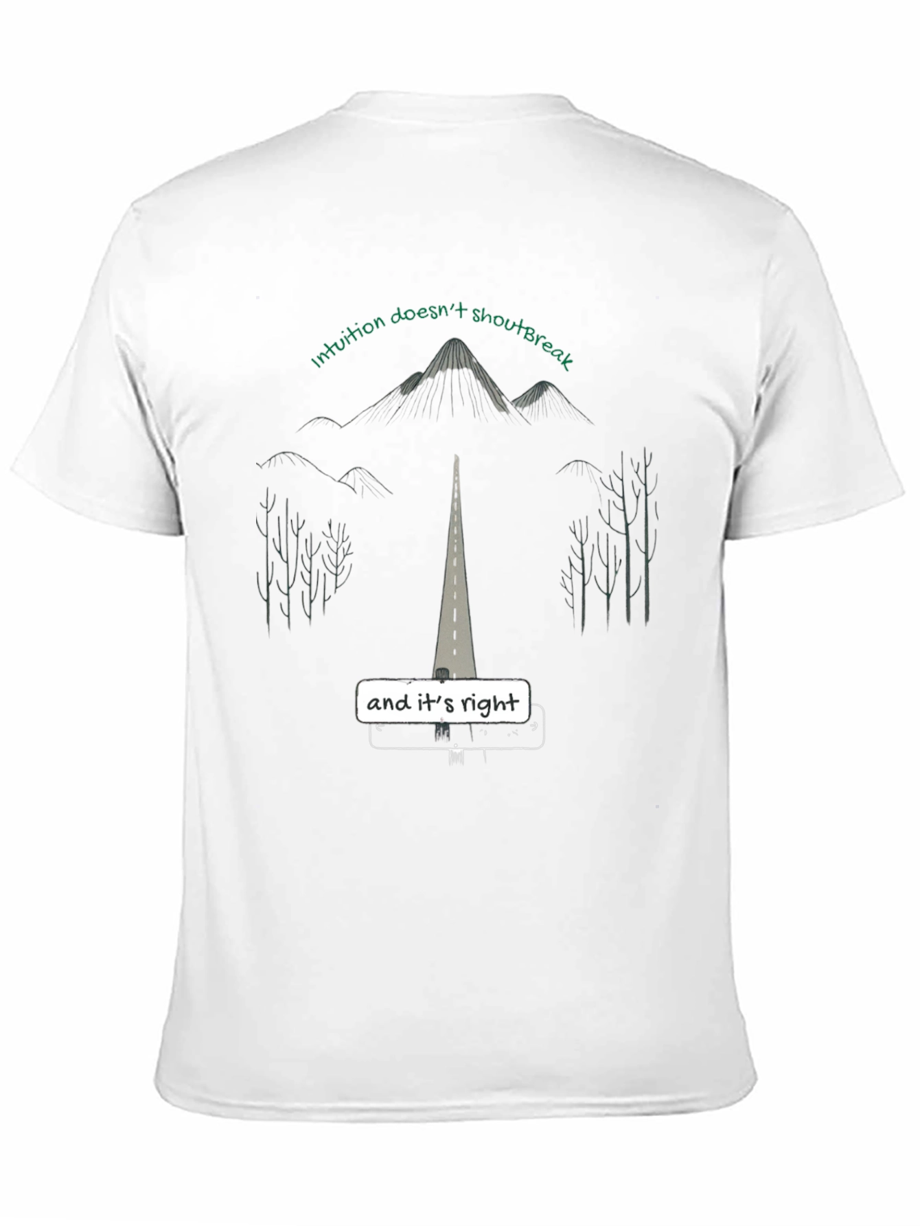 Intuition Tee - Motivational Black Graphic T-Shirt