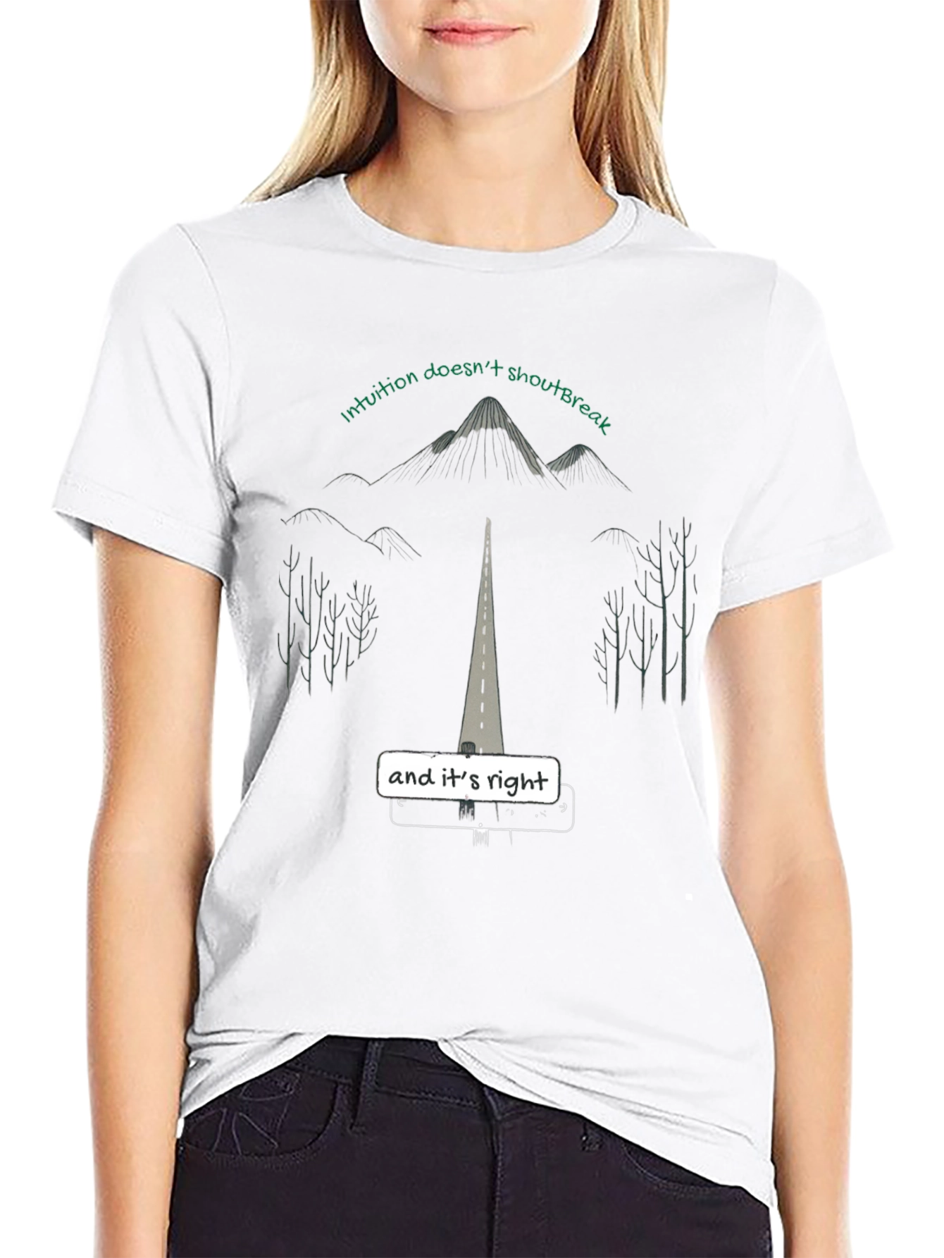Intuition Tee - Motivational Black Graphic T-Shirt