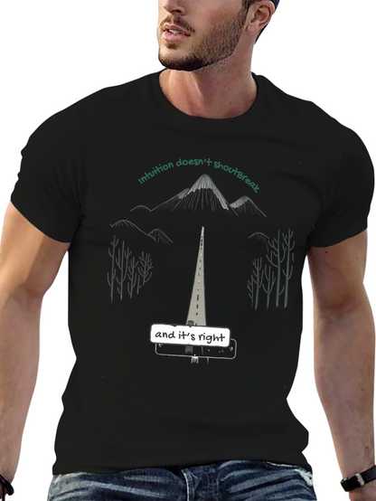 Intuition Tee - Motivational Black Graphic T-Shirt