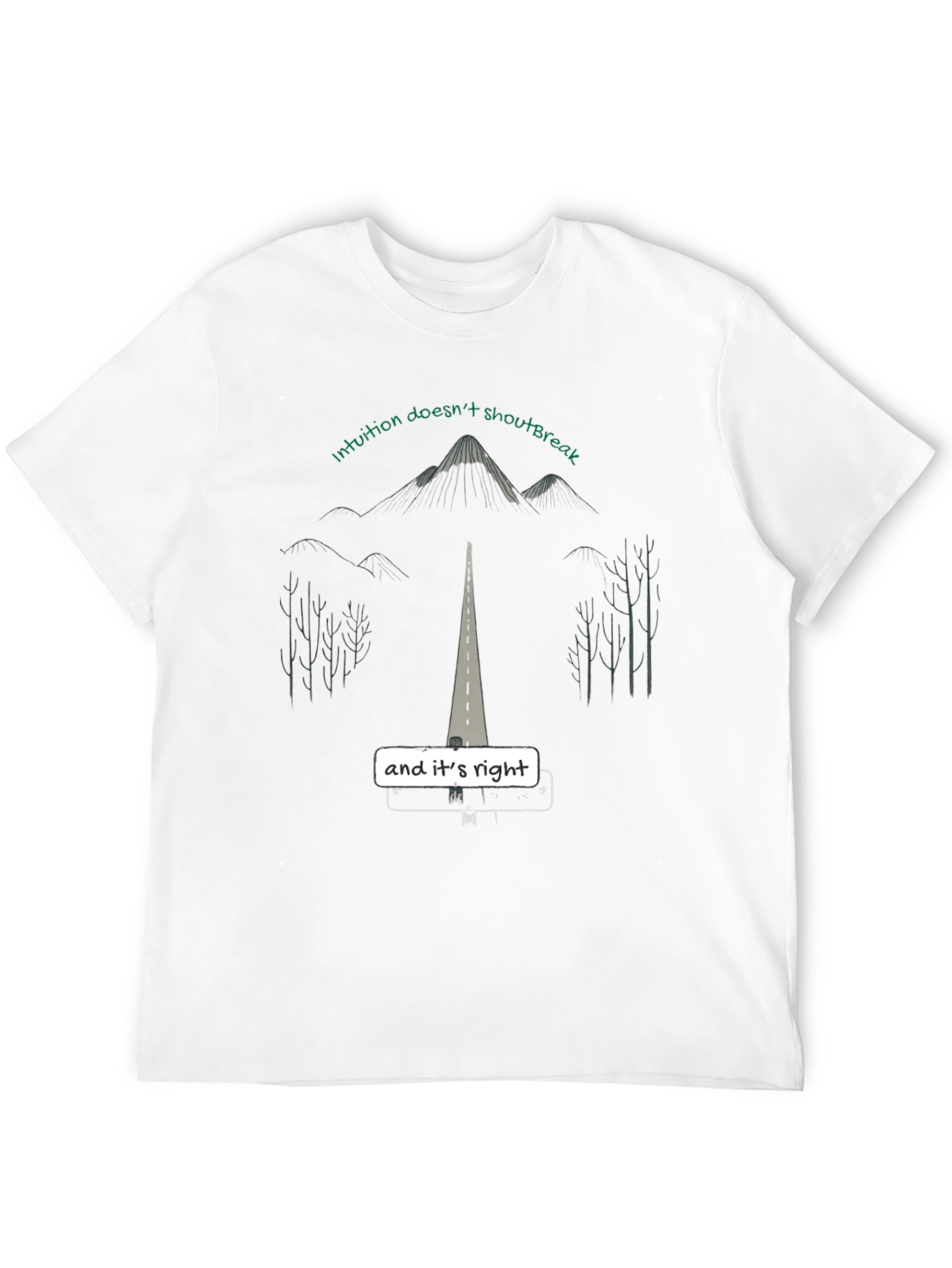 Intuition Tee - Motivational Black Graphic T-Shirt