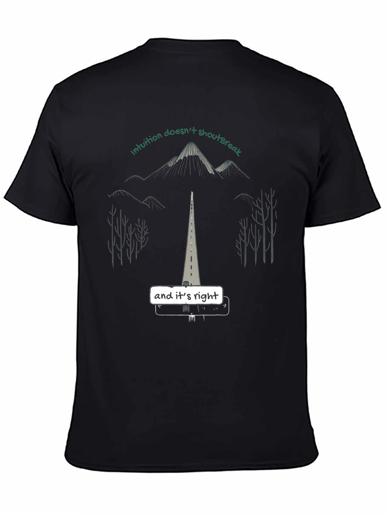 Intuition Tee - Motivational Black Graphic T-Shirt