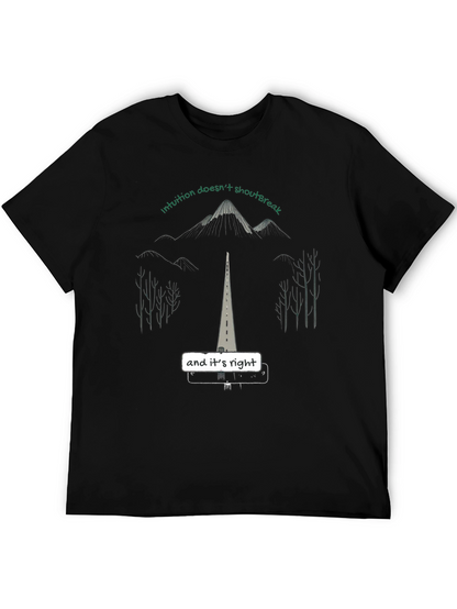 Intuition Tee - Motivational Black Graphic T-Shirt