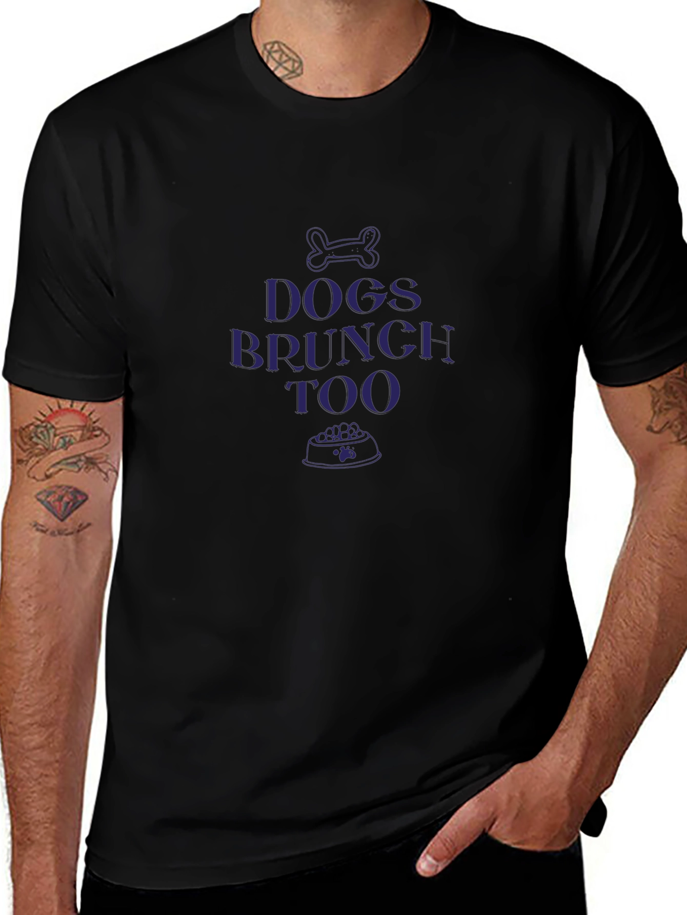 Dogs Brunch Too Graphic T-Shirt