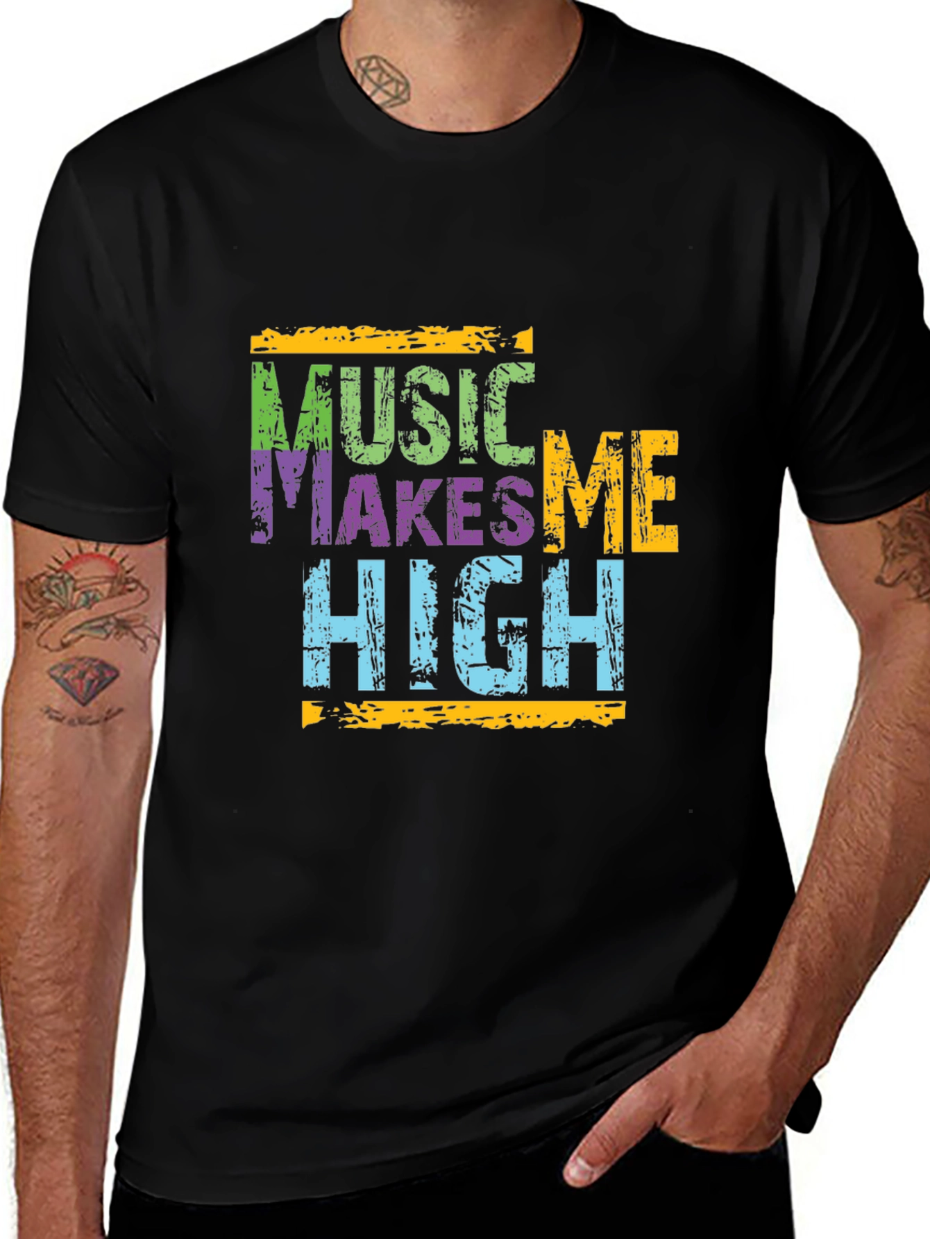 Music Makes Me High Graphic T-Shirt