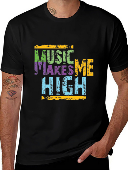 Music Makes Me High Graphic T-Shirt