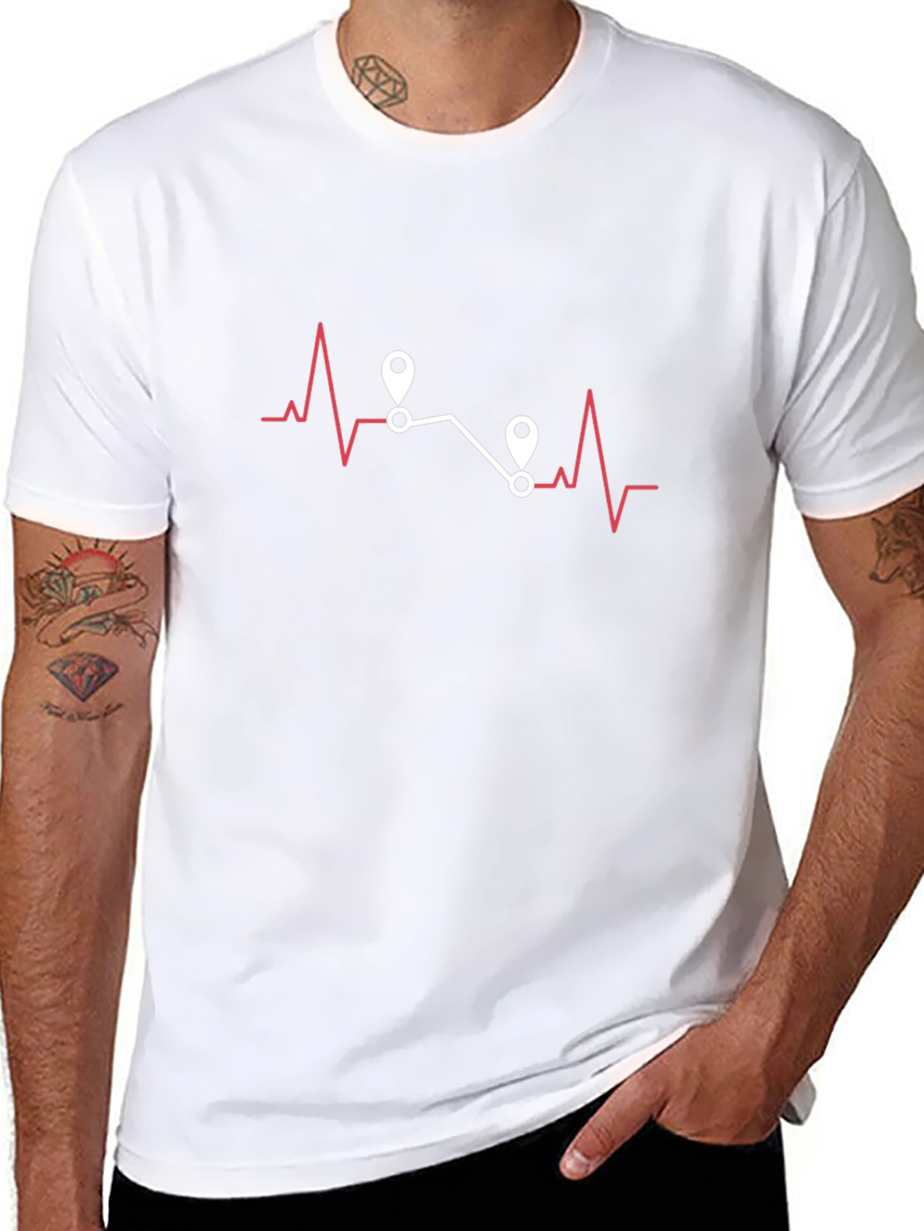 Heartbeat Route Tee - Travel Adventure Shirt