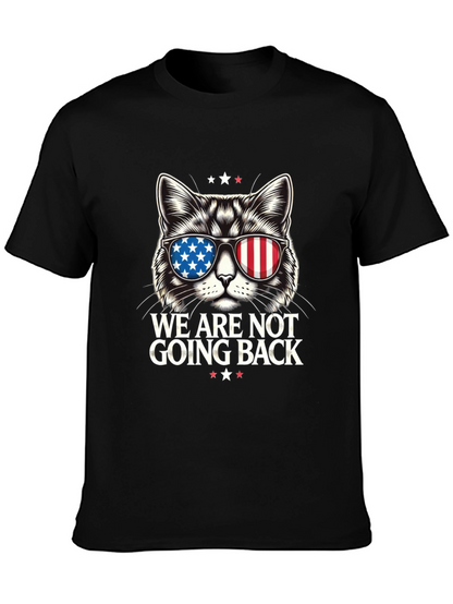 Patriotic Cat T-Shirt - We Are Not Going Back
