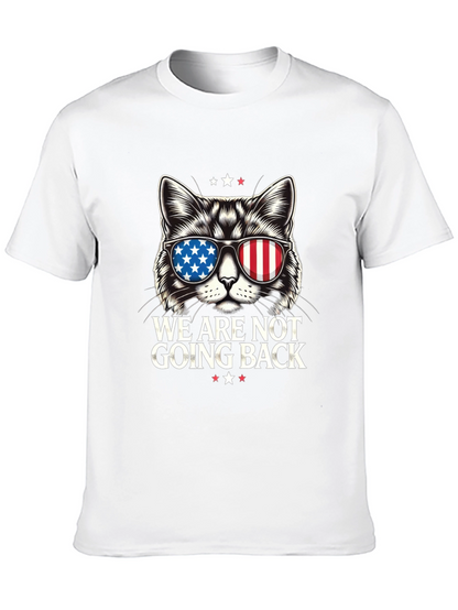Patriotic Cat T-Shirt - We Are Not Going Back