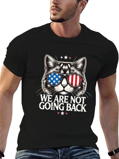 Patriotic Cat T-Shirt - We Are Not Going Back