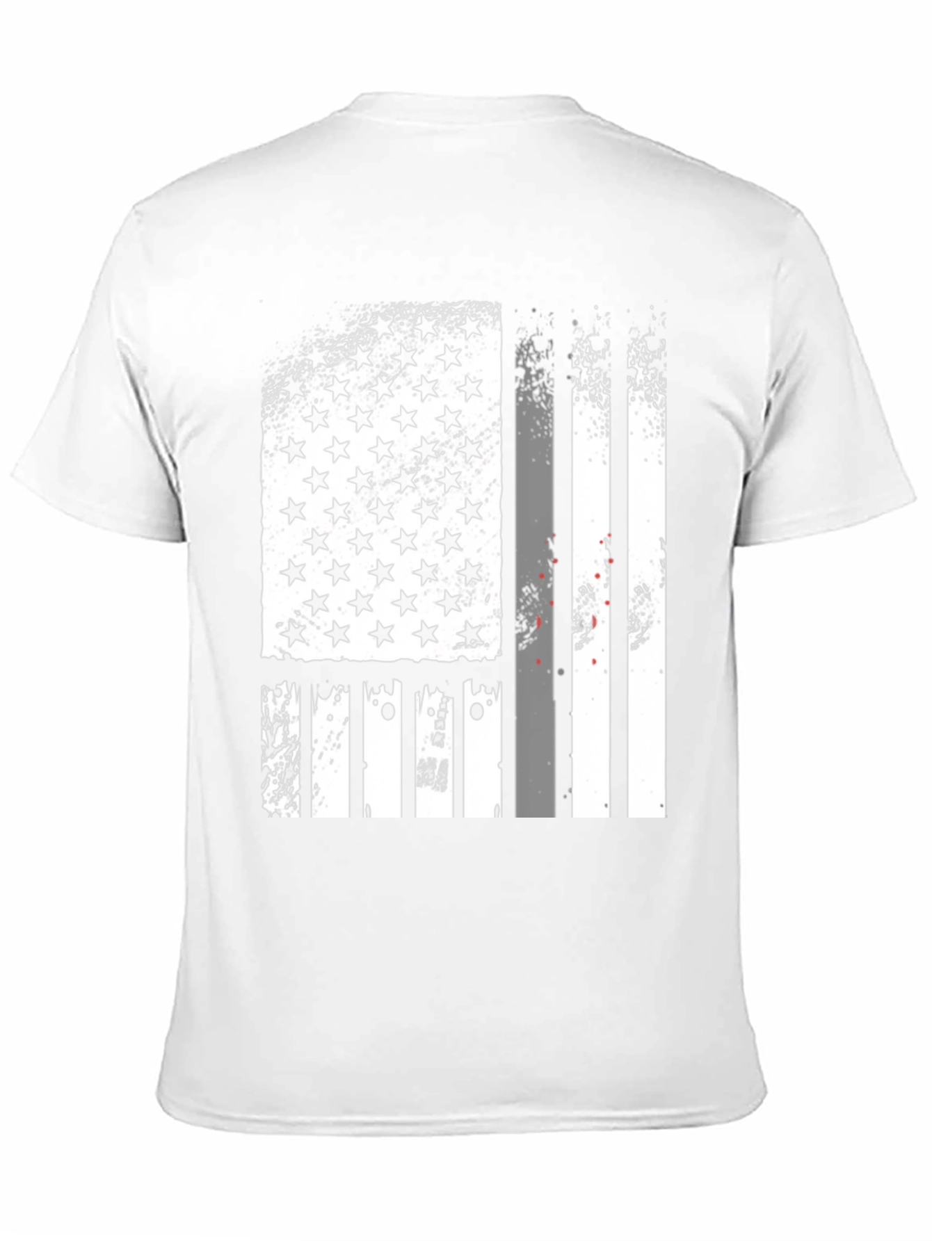 Distressed American Flag Graphic Tee - Black