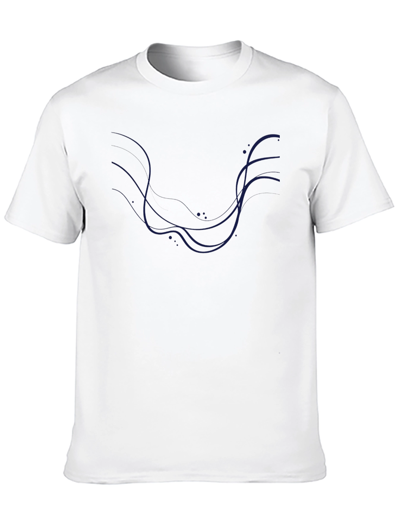 Mens Black Tee with Abstract Graphic Design