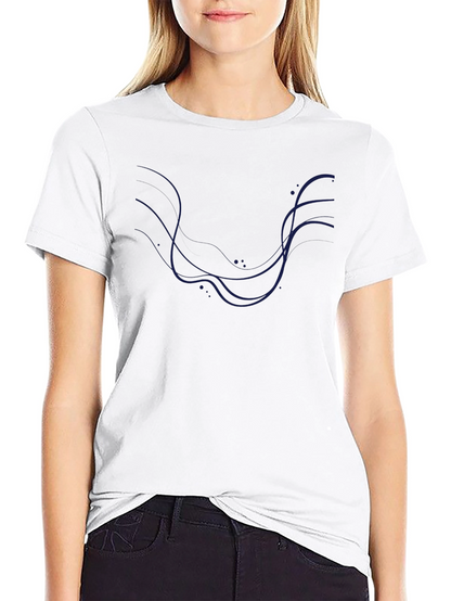 Mens Black Tee with Abstract Graphic Design
