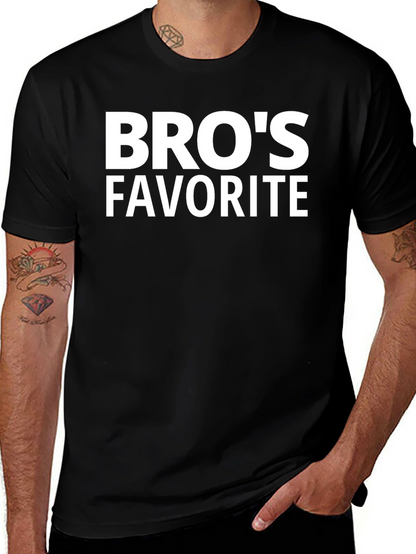 Bros Favorite Black T-Shirt - Casual Style