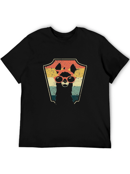 Retro Llama Graphic Tee - Cool Alpaca T-Shirt