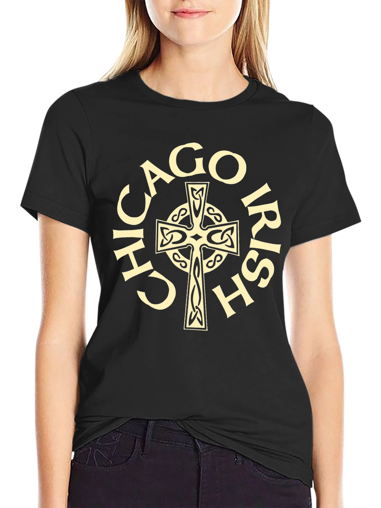 Chicago Irish Celtic Cross Graphic Tee