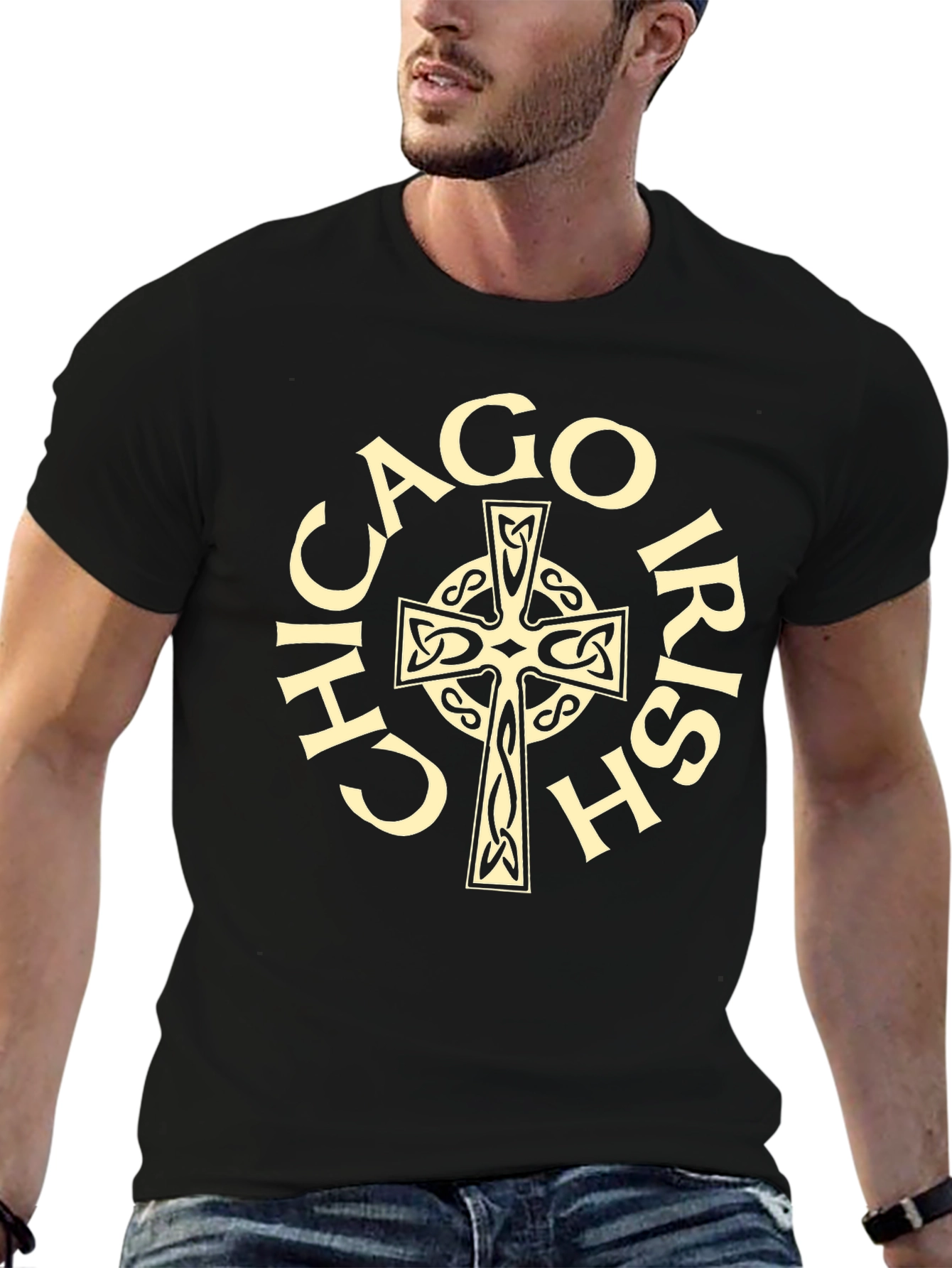 Chicago Irish Celtic Cross Graphic Tee