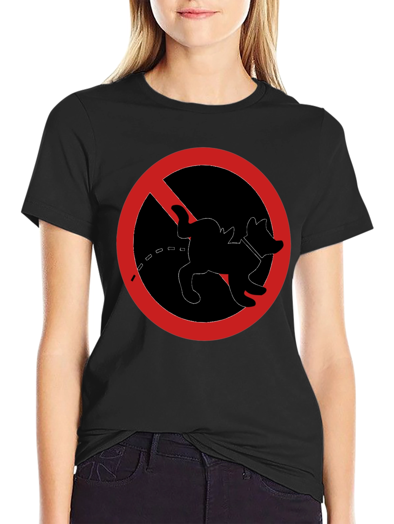 No Dog Peeing T-Shirt - Novelty Graphic Tee